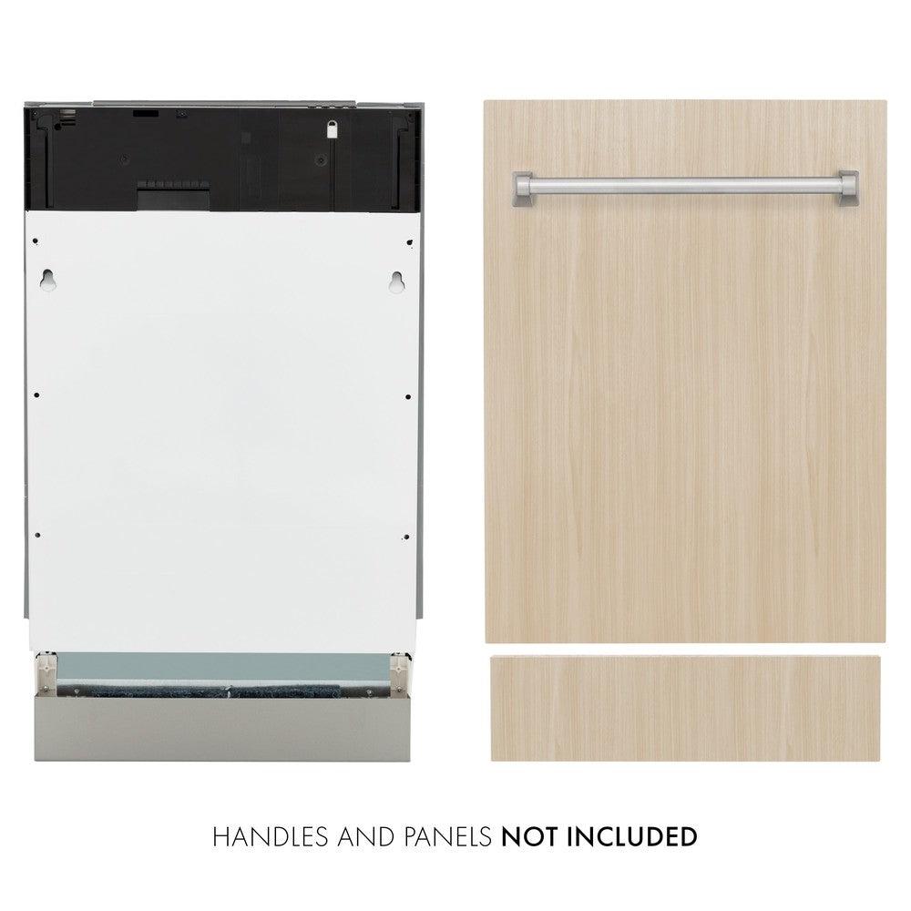 ZLINE 18 Inch Tallac Series 3rd Rack Top Control Panel Ready Dishwasher with Stainless Steel Tub - 51dBA Ultra Quiet (DWV 18) - Perfect for Modern Kitchens and Open Concept Homes