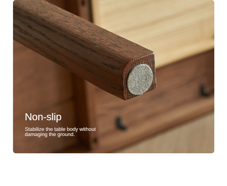 Solid Oak Wood Office Desk in Walnut Finish - Stylish & Durable Workspace Solution for Home Office, Study Room or Business