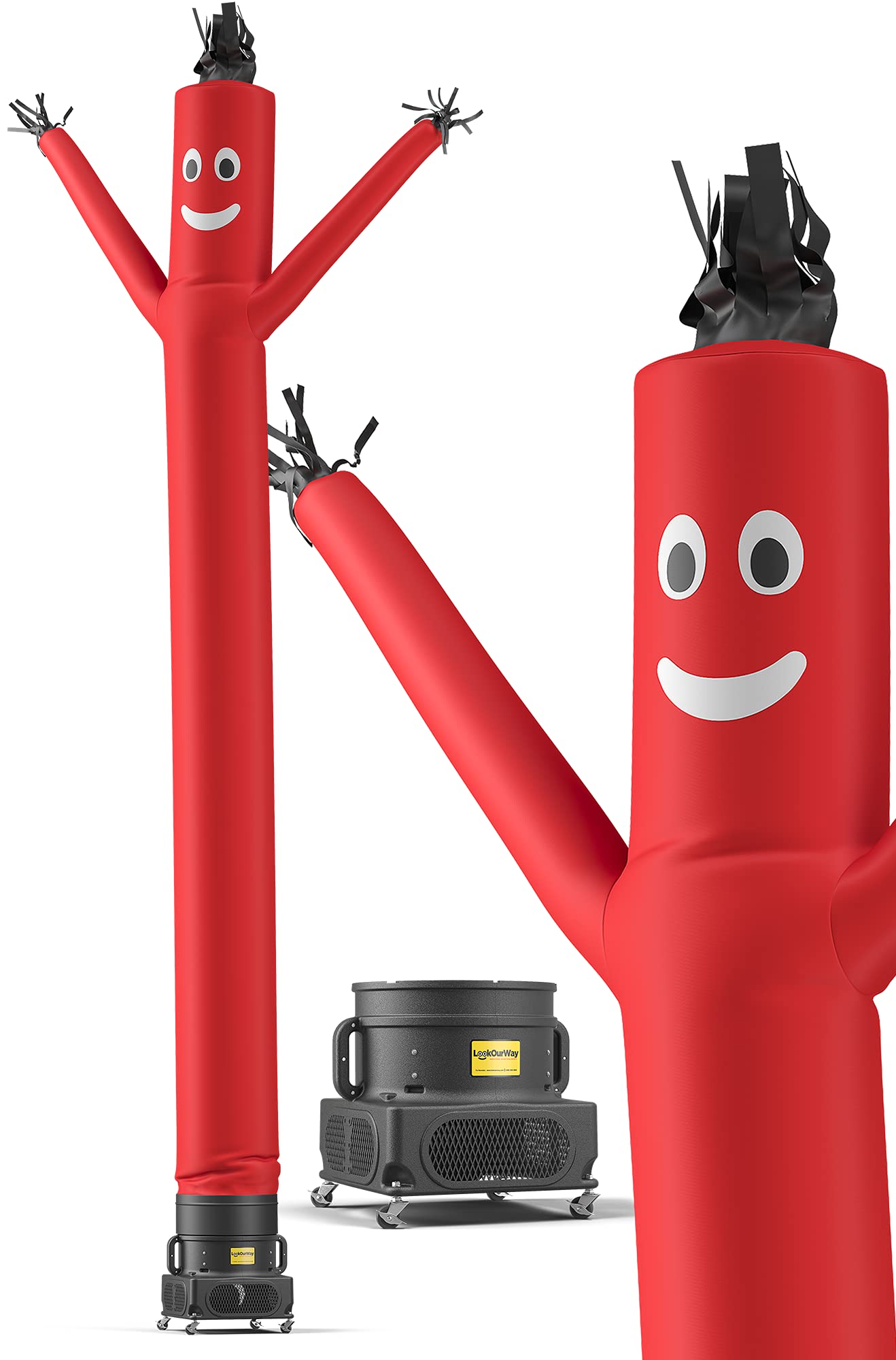 LookOurWay 10ft Air Dancers Inflatable Tube Man Kit with 1HP Blower - Outdoor Advertising, Car Dealerships, Grand Openings & Events