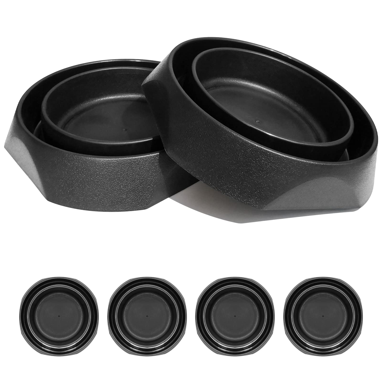 Bed Bug Interceptors with Anti-Skid Pads - Bed Bug Traps & Detectors for Bed Legs (4-Pack, Black) | Prevent Bed Bug Infestations in Homes, Hotels & Dorm Rooms
