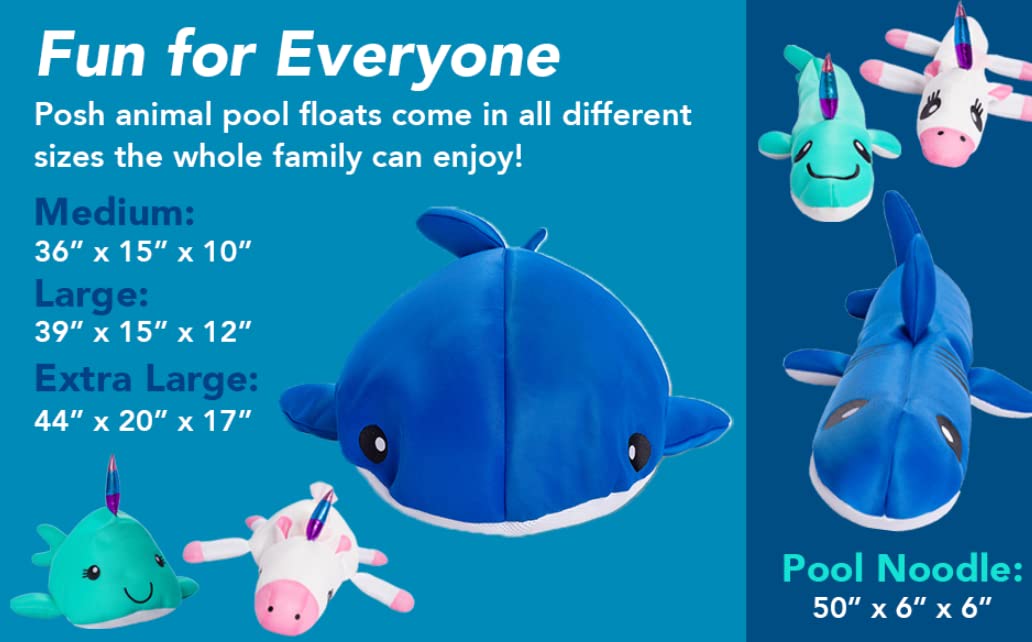 Premium Floating Animal Pool Floats & Noodles with EPS Foam for Kids, Teens & Adults - Comfortable Stuffed Inflatable Pool Lounger with Mesh Cover - Perfect for Summer Pool Parties, Beach Vacations & Backyard Relaxation