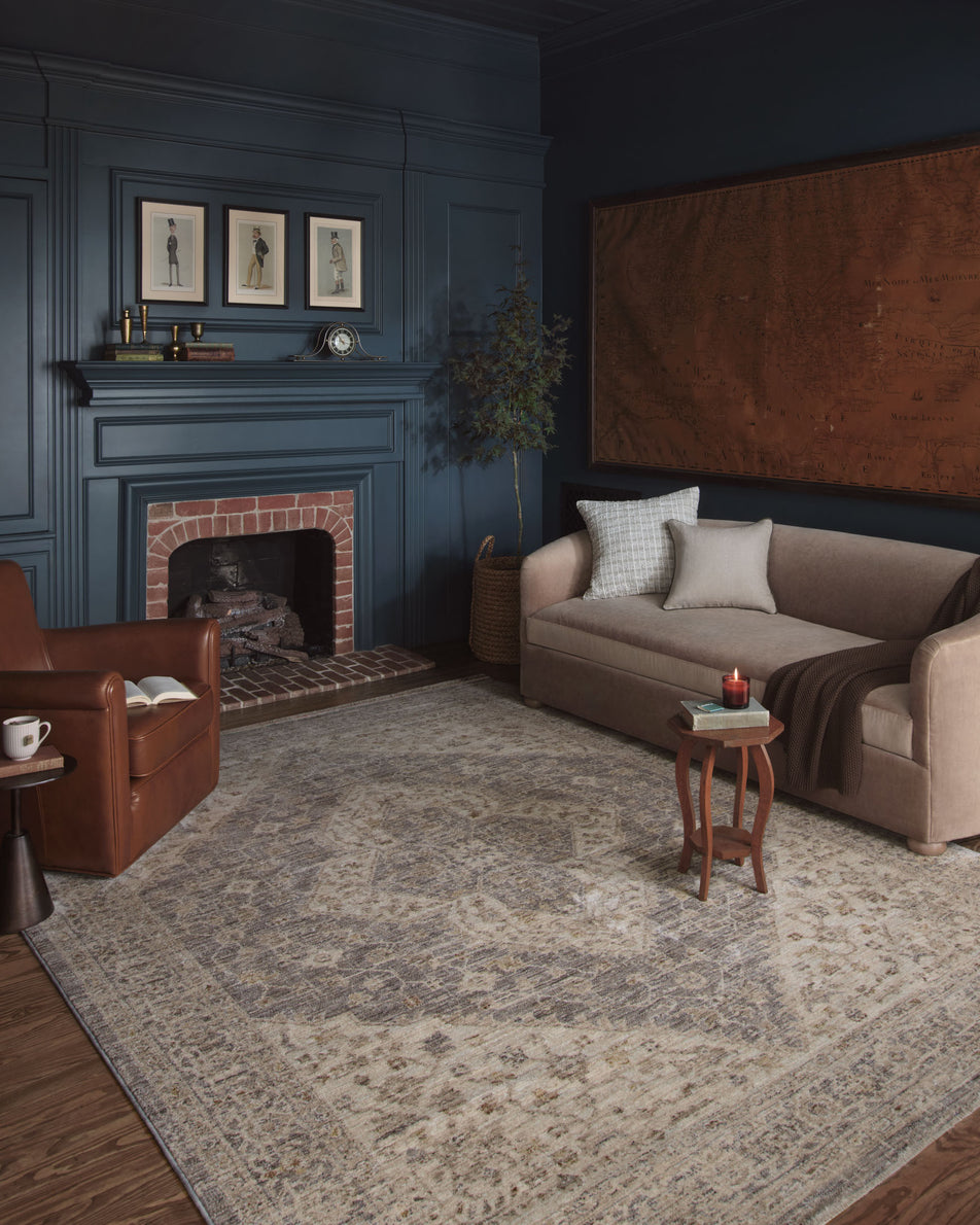 Junie Denim & Natural Rug - Stylish and Durable Handmade Rug for Living Room, Bedroom, or Office Decor - Perfect for Boho, Farmhouse, and Modern Interior Design Styles