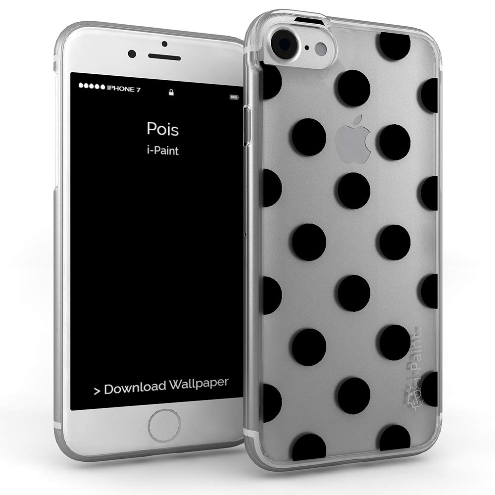Polka Dot Protective Glamour Phone Case for iPhone 7 & 8 - Slim Shockproof Cover with Raised Edges for Screen Protection | Perfect for Everyday Use, Work & Travel