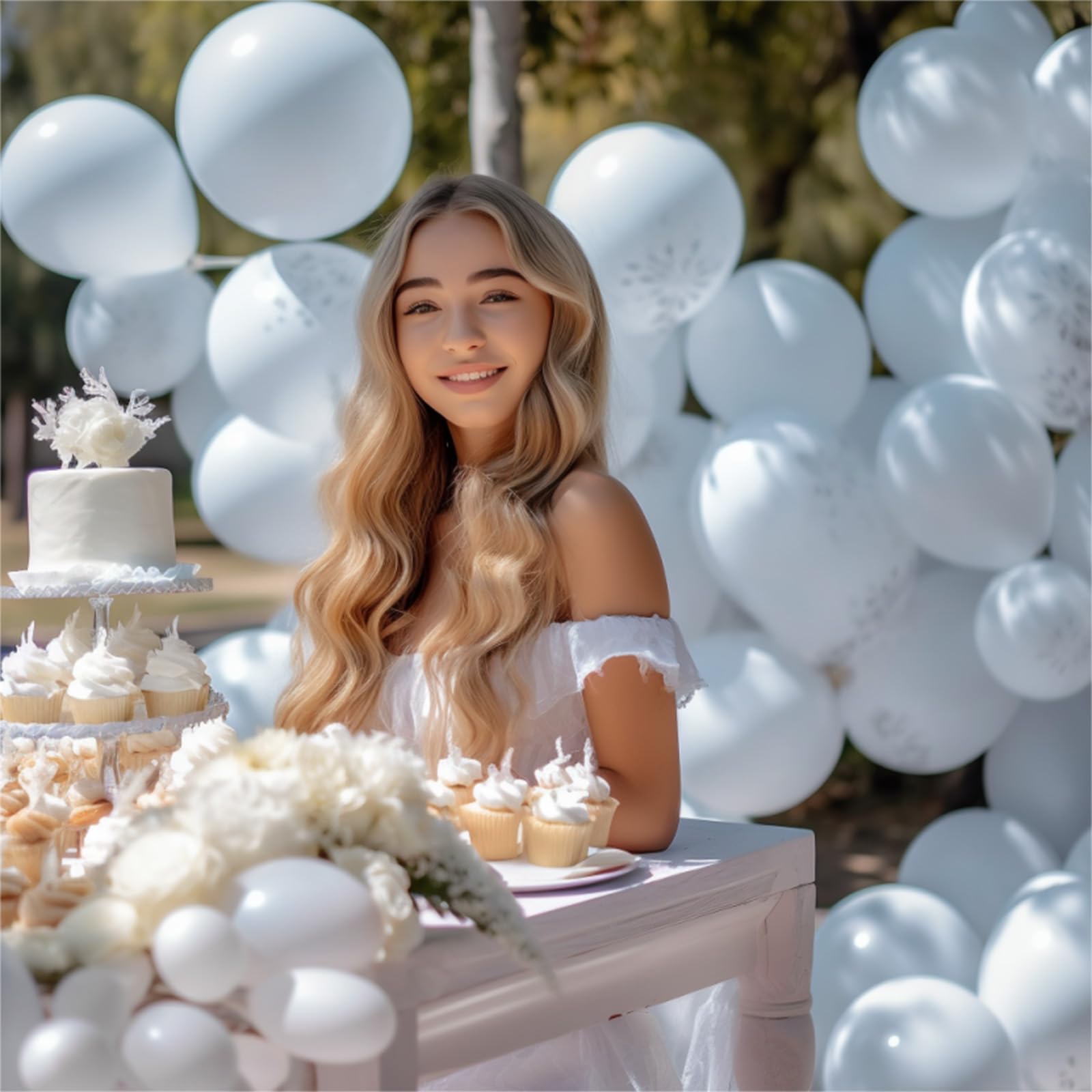 100-Pack 12 Inch White Latex Balloons - Matte Finish for Party Decorations, Birthday, Wedding, Baby Shower & Holiday Events - Perfect for Indoor/Outdoor Celebrations and Photo Backdrops