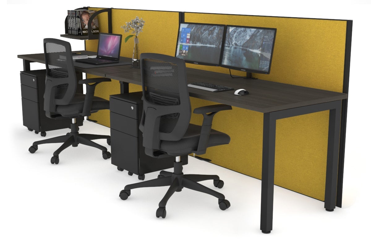 Horizon Quadro 2 Person Office Workstation with Square Legs - 1200L x 700W Dimensions - Perfect for Collaborative Workspaces & Shared Office Desks