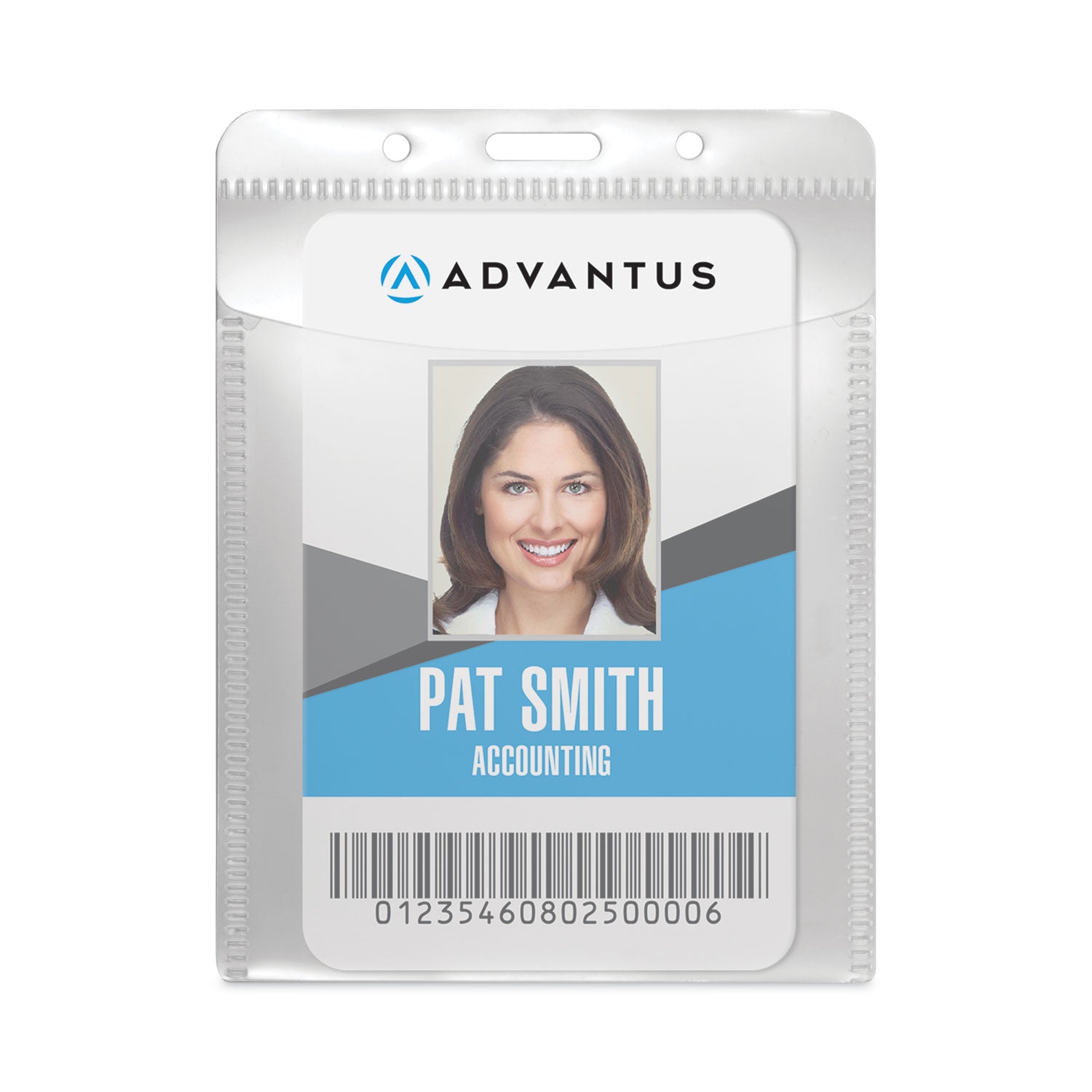 PVC-Free Vertical Badge Holders - Clear 3.5