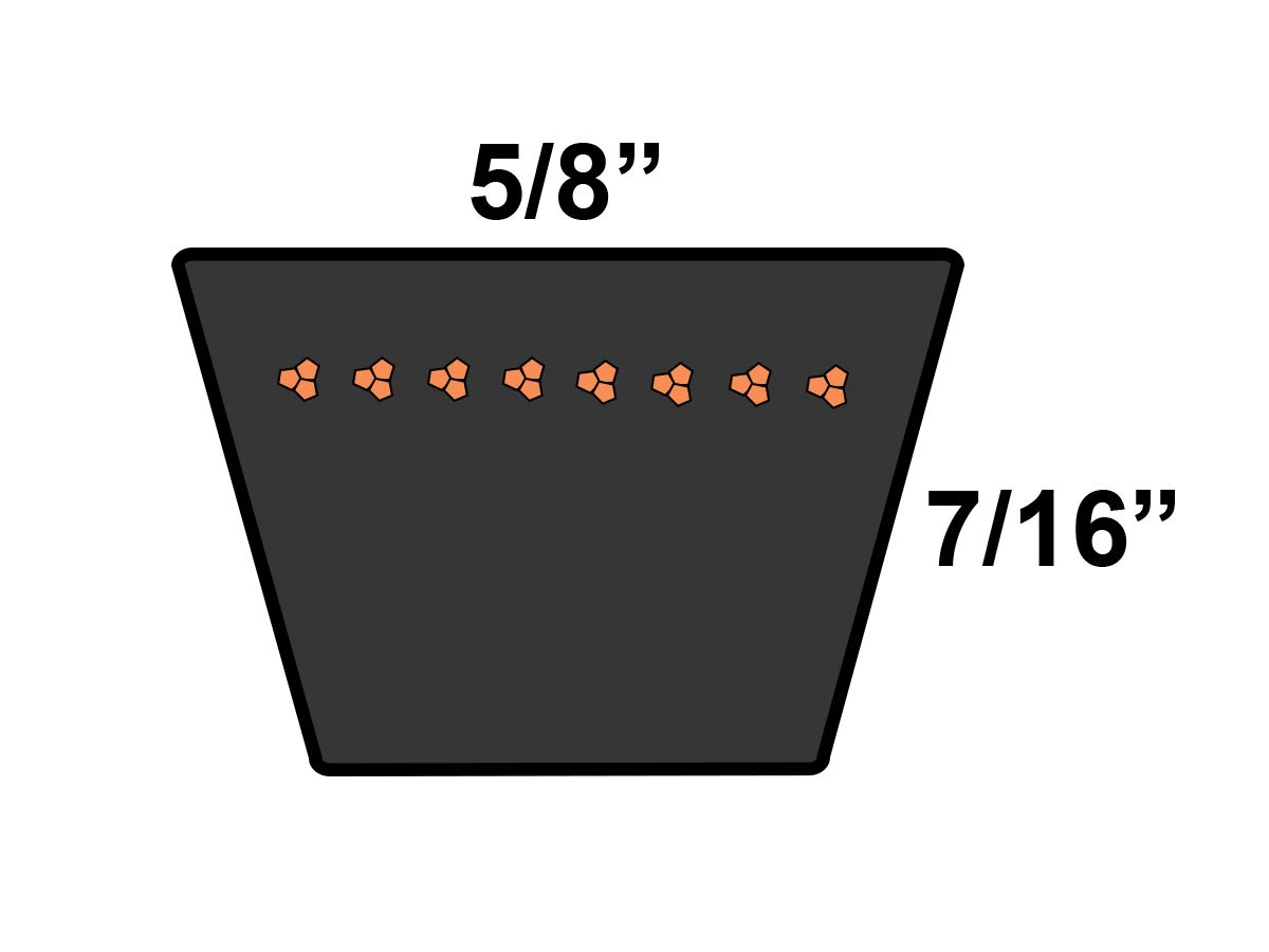 D&D DURA-Prime B46 or 5L490 V-Belt Replacement - 5/8