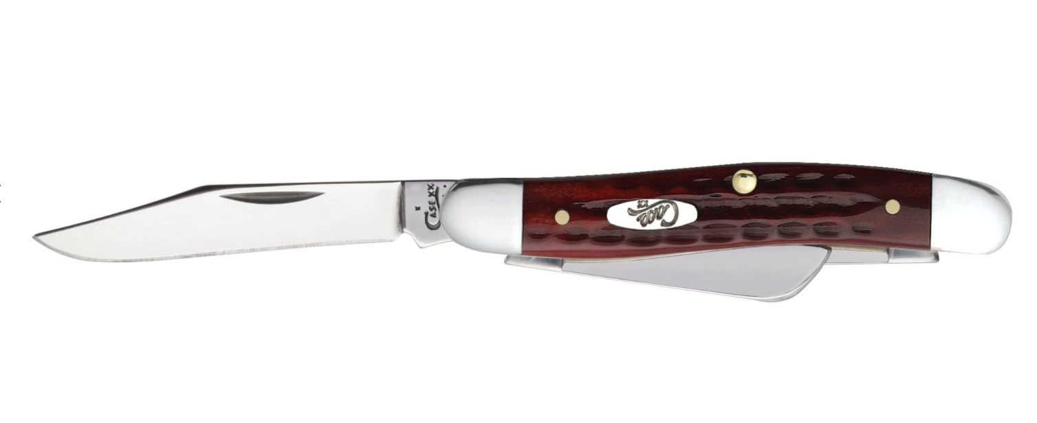 Old Red Bone Corn Cob Jig Medium Stockman Pocket Knife - Case Pocket Worn® (00786) - Perfect for Camping, Hunting & Everyday Carry (EDC)