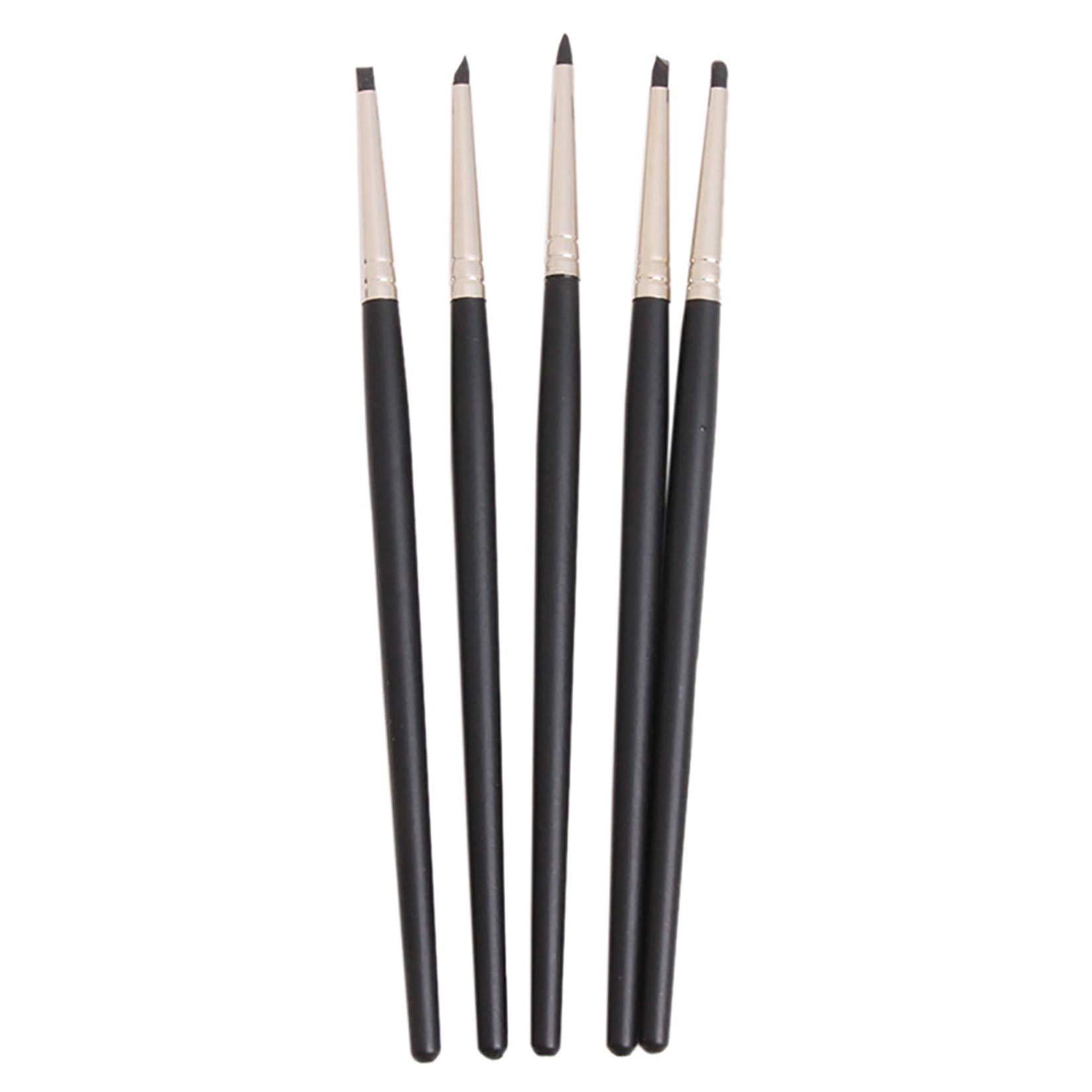 5 Pcs Flexible Silicone Rubber Clay Sculpting Tools - Polymer Clay Modeling Kit with Silicone Paint Pen for Pottery, DIY Crafts & Art Projects - Perfect for Beginners & Professional Artists