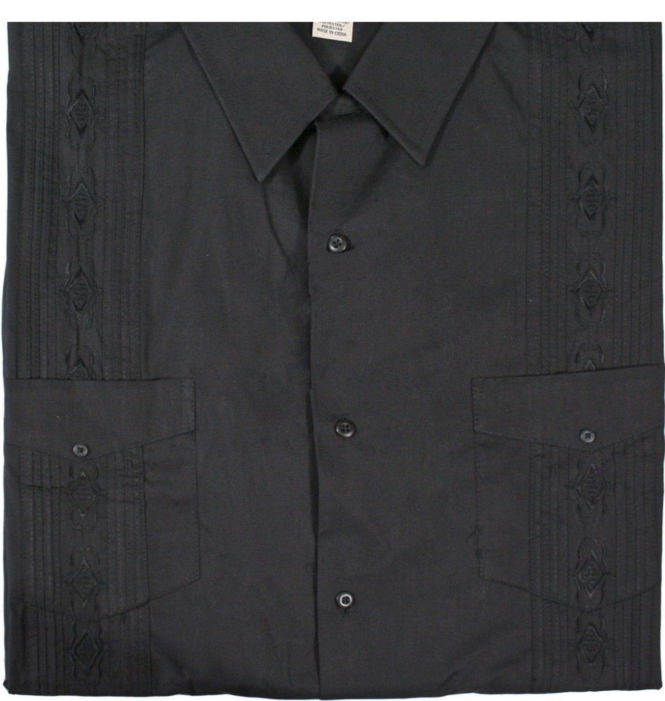 FOXFIRE Big & Tall Men's Guayabera Casual Shirt - Comfortable Short Sleeve Button Down Shirt for Summer, Beach & Outdoor Activities