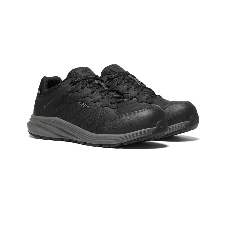 Men's Vista Energy+ Waterproof Work Boots with Carbon Toe - Black/Gun Metal - Durable Safety Shoes for Construction & Outdoor Work