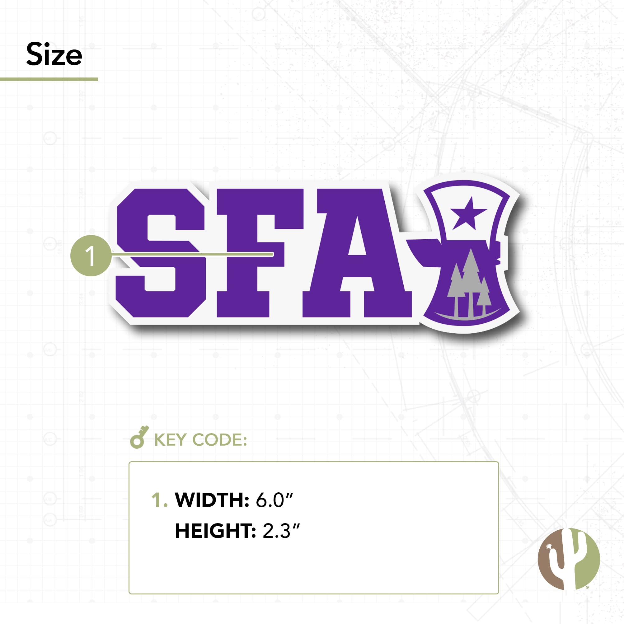 SFASU Lumberjacks Vinyl Decal Sticker - Desert Cactus Design for Laptop, Water Bottle, Car & Scrapbook - Stephen F. Austin State University Decorative Stickers (Pack of 10) - Perfect for School Spirit, College Pride & DIY Crafts