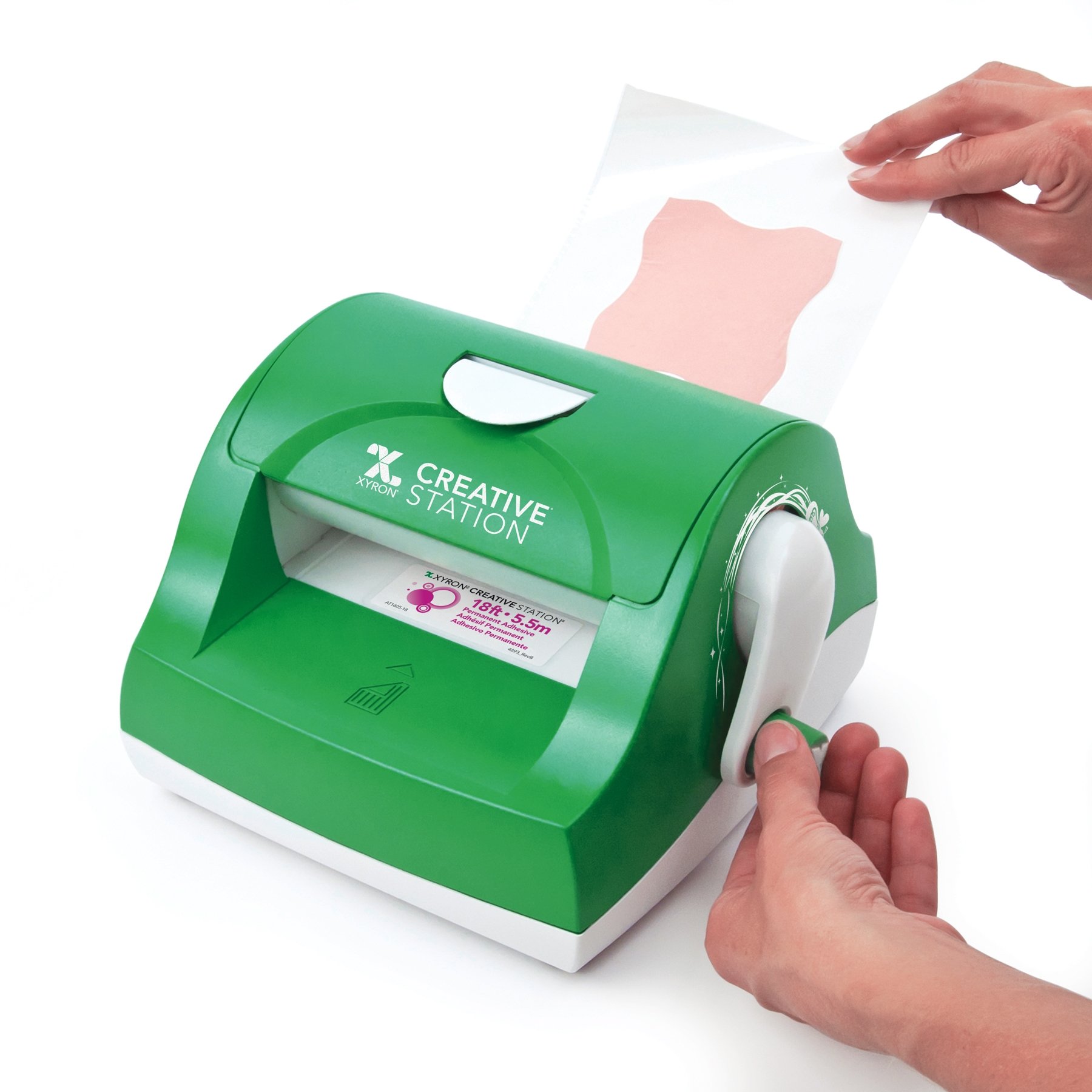 Xyron XRN510 Creative Station Multi-Use Crafting Machine with Permanent-Adhesive Cartridge - Perfect for Scrapbooking, DIY Projects, Card Making & Home Decor