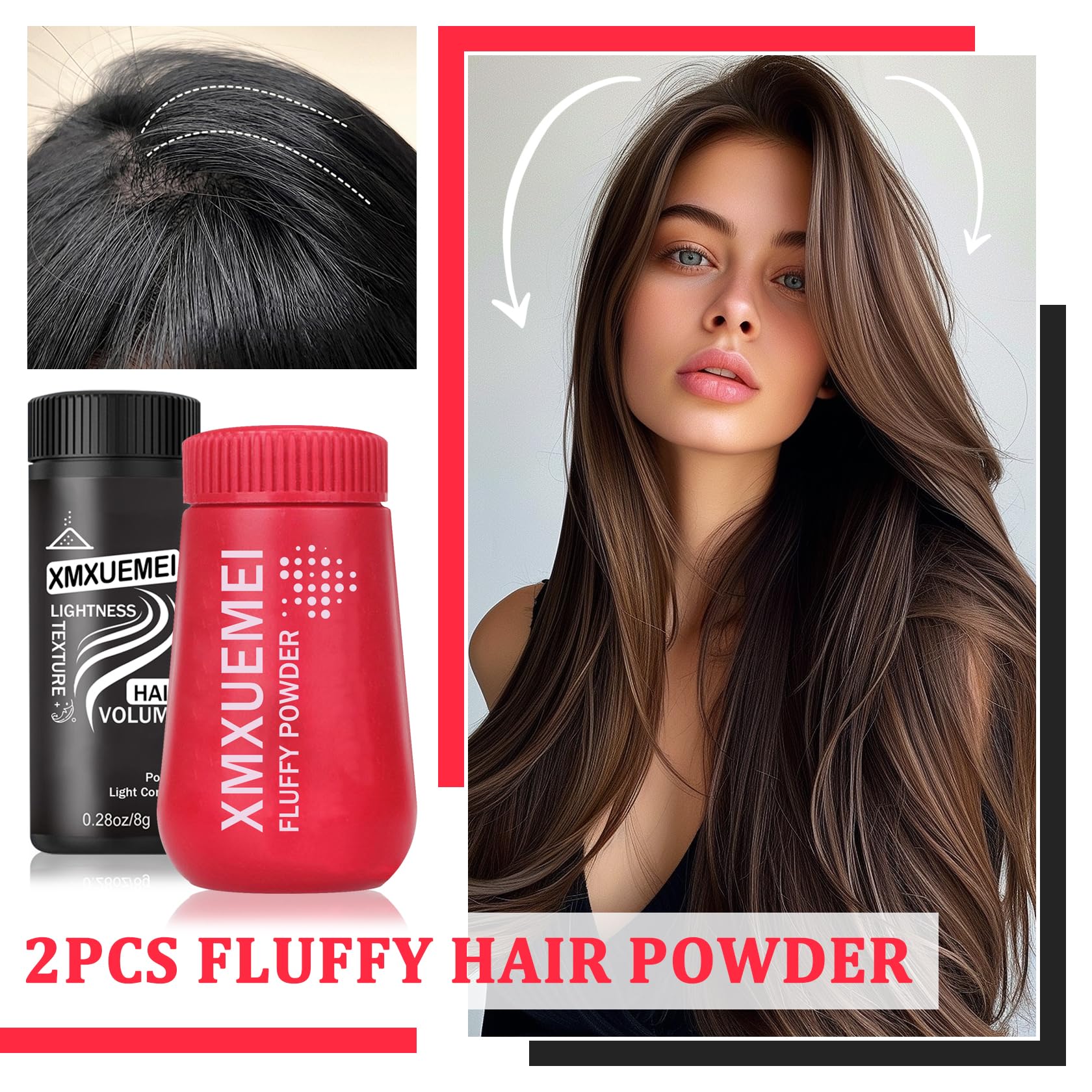 Volumizing Hair Powder for Men & Women - Oil Control, Non-Greasy Texture Powder for Fluffy Styling & Long-Lasting Volume (2 Pack) | Perfect for Daily Styling, Special Occasions & Travel