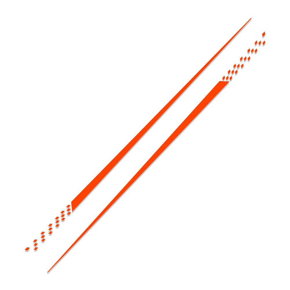 Katutude Vinyl Sports Racing Stripe Decals - 2PC Universal Car Hood & Body Side Stickers for DIY Vehicle Modification | High-Quality Automotive Decoration Accessories for Sports Cars, Trucks & SUVs (Enhances Style & Racing Look)