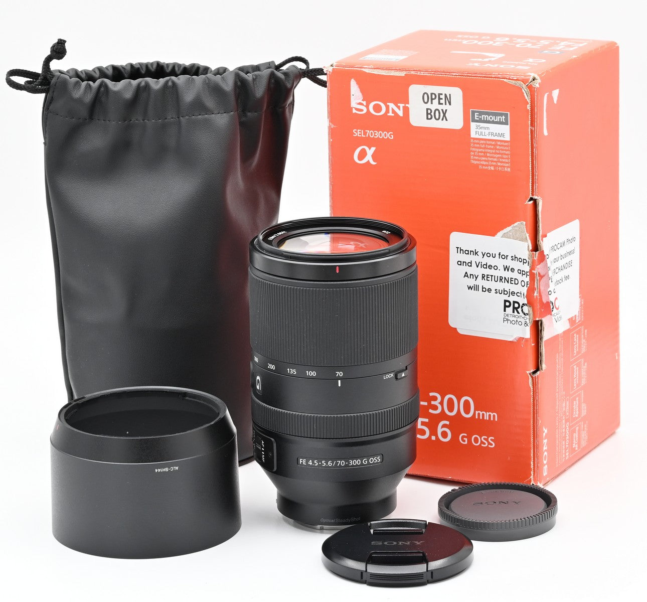 Open Box Excellent Condition Sony FE 70-300mm f/4.5-5.6 G OSS Telephoto Zoom Lens - Perfect for Wildlife Photography & Sports Events
