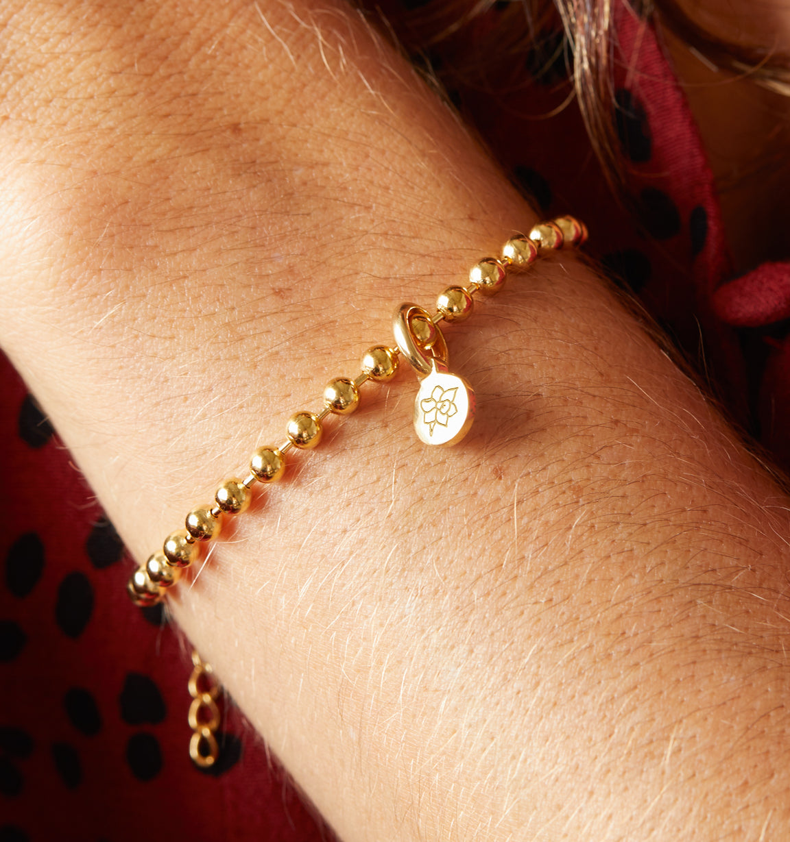 Daffodil Bracelet - March Birthstone Jewelry, Yellow Crystal Beaded Bracelet for Women, Adjustable Wristband for Everyday Wear - Perfect for Spring Fashion, Birthdays & Gifts