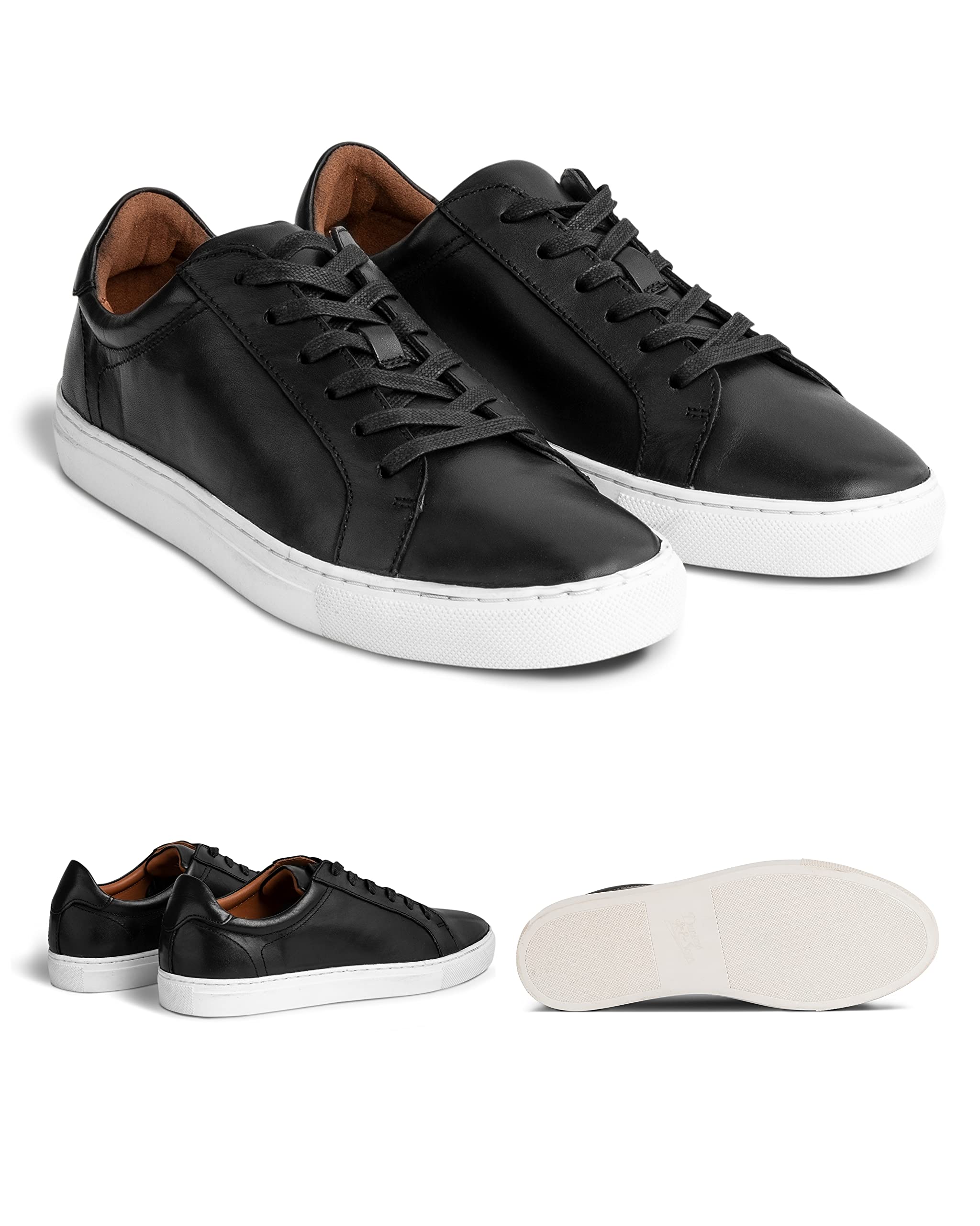 Dunross & Sons Men's Sneakers - Fashionable Lace-Up & Slip-On Casual Shoes for Men | Comfortable Leather Walking Shoes for Daily Wear, Work & Outdoor Activities