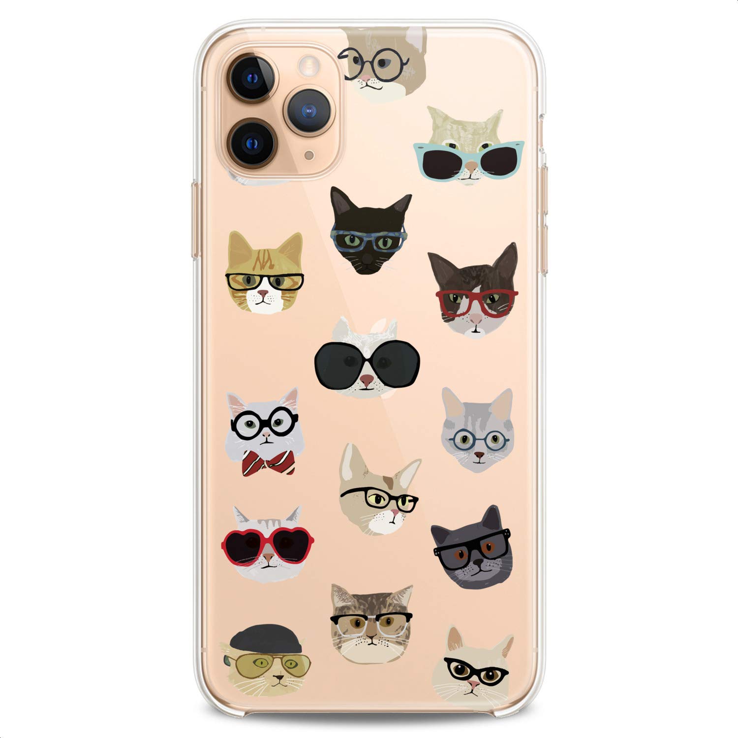 Durable TPU Phone Case for iPhone 16/15/14/13/12/11 Pro Max/Plus/Mini/XS/XR/X/8+/7/6/5/SE - Slim Flexible Silicone Cover with Cute Cat Print Design for Women & Girls | Perfect for Daily Use, School & Work Protection