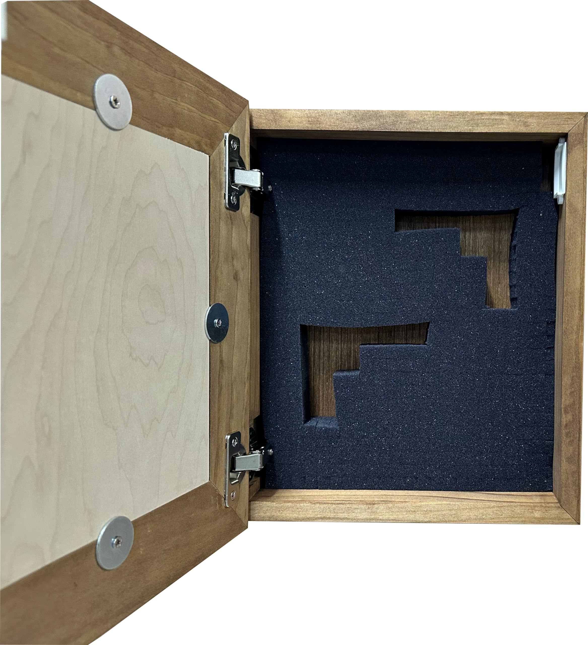 Hidden Gun Storage Cabinet Picture Frame - 8x10 or 5x7 Wall Decor by Bellewood Designs (Early American) | Concealed Firearm Safe for Home, Office & Bedroom Security