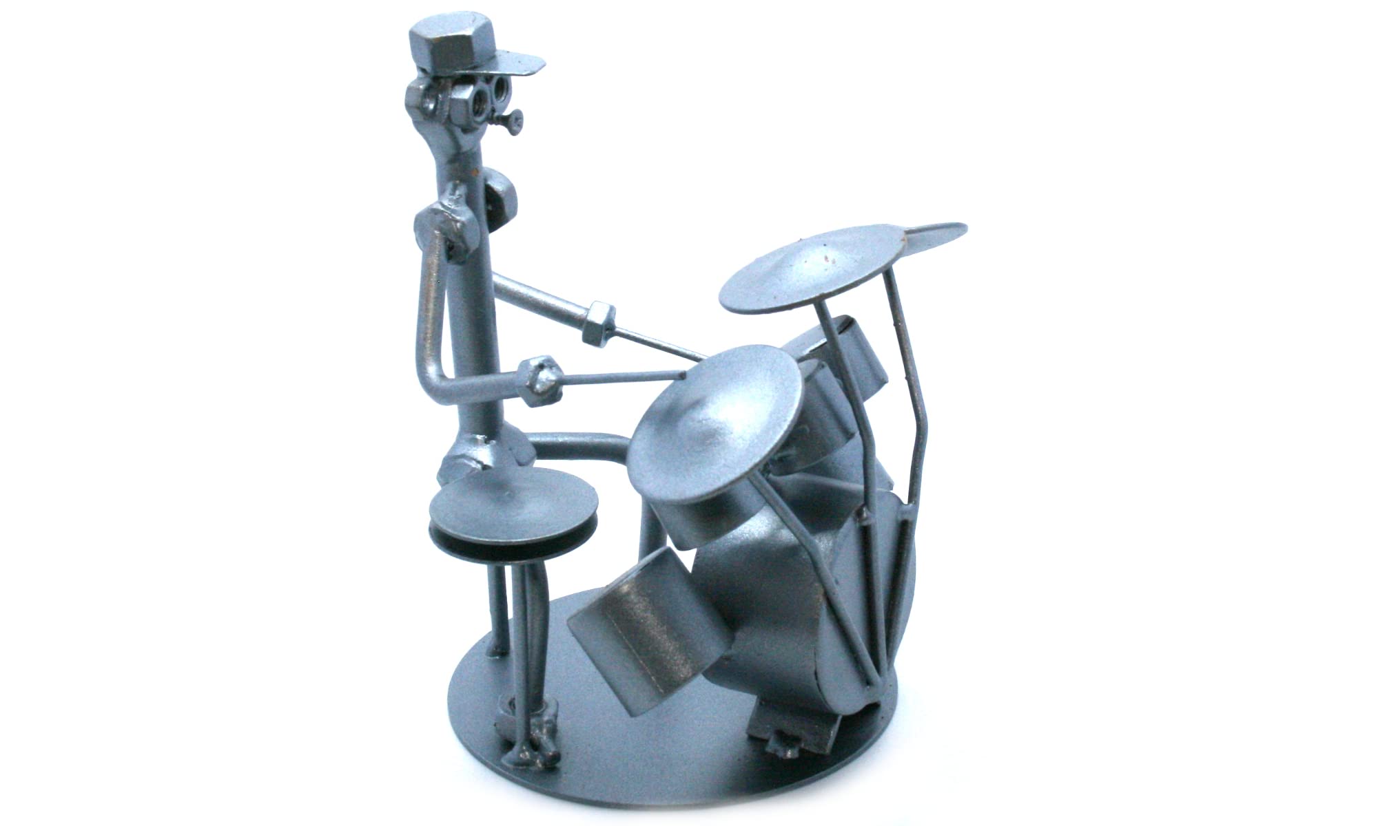 Drummer Gift - Unique Nuts and Bolts Metal Sculpture for Drum Players | Handmade Drum Decor for Music Lovers | Perfect for Home, Studio & Band Room Decorations
