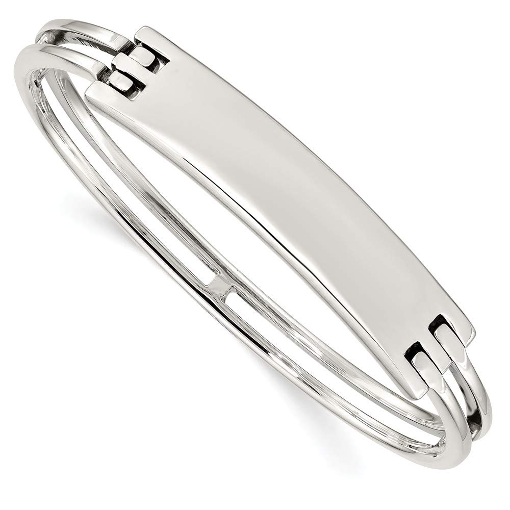 925 Sterling Silver ID Hinged Bangle Bracelet - Personalized Name Engraved Jewelry Gift for Women, Birthday, Anniversary, Mother's Day (Perfect for Everyday Wear & Special Occasions)