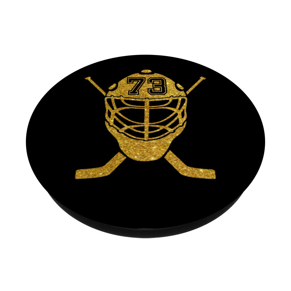 Hockey Player #73 Jersey No. 73 Cool Helmet Gadget - Swappable PopGrip for Phones & Tablets - Perfect for Fans, Players, and Tech Enthusiasts