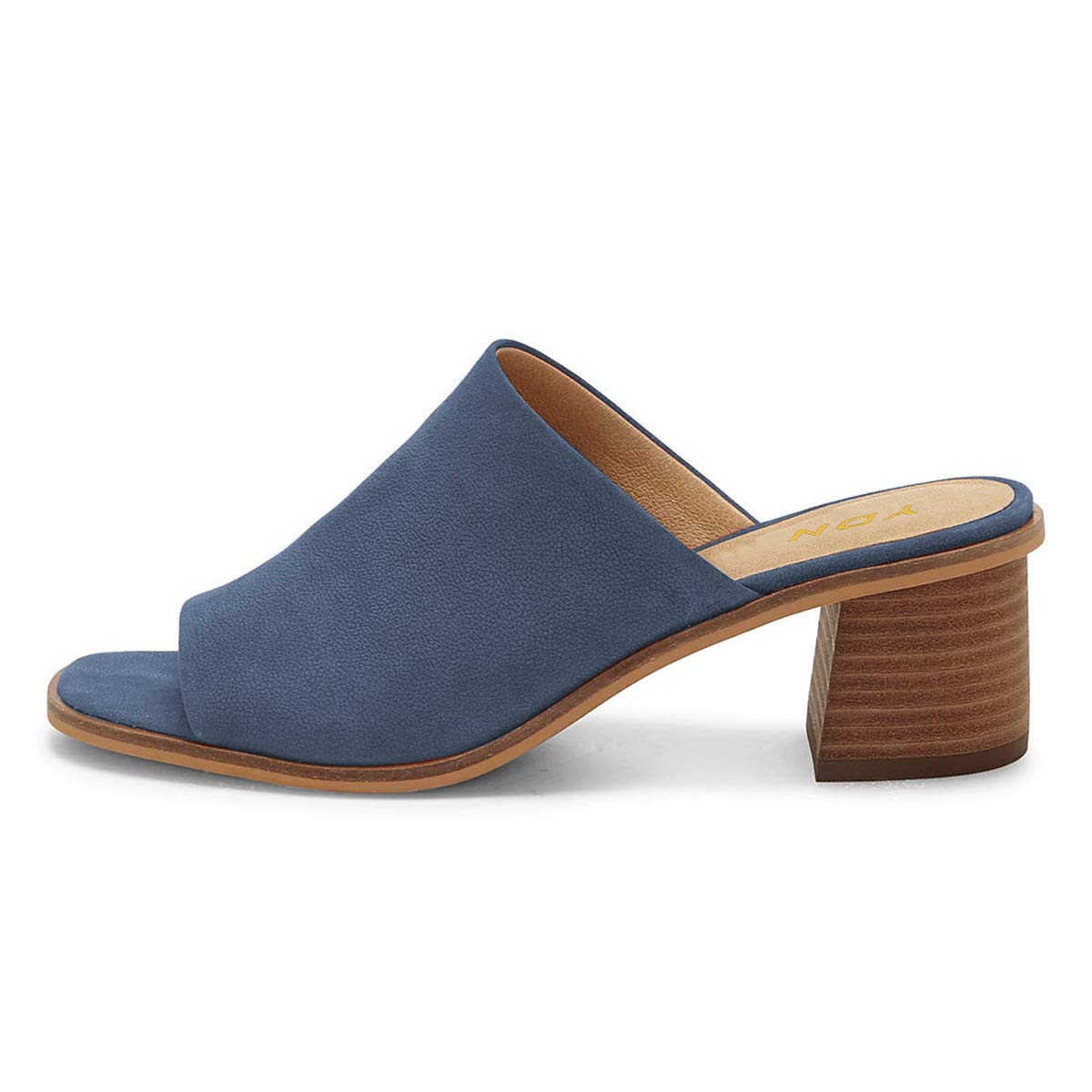 YDN Women's Casual Square Toe Slip-On Mule Slippers - Chunky Low Heel Sandals for Summer | Comfortable House Shoes for Date Night, Beach & Lounge Wear