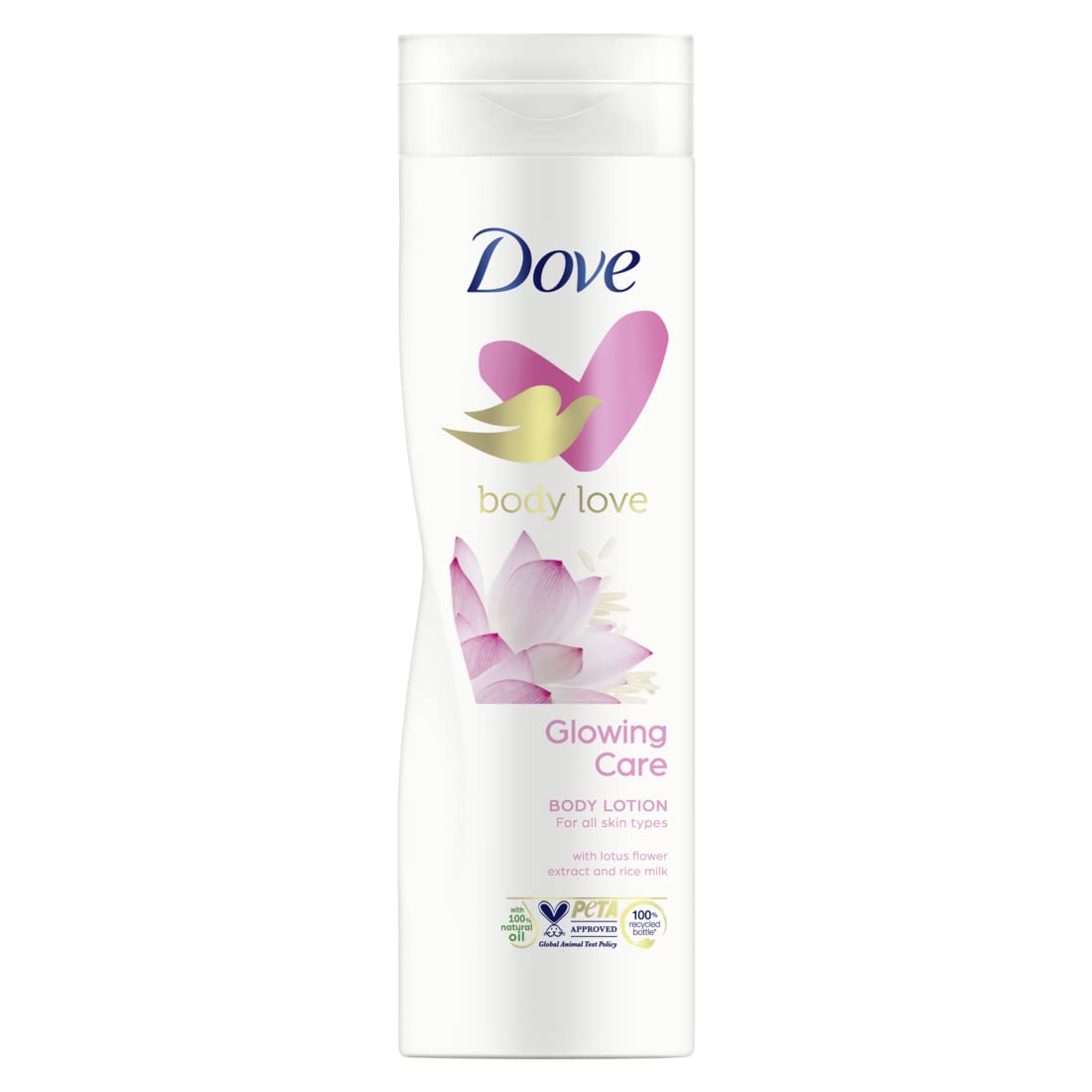 Dove Glowing Ritual Body Lotion for Dry Skin - 8.5oz (250ml) Hydrating Moisturizer with Shea Butter & Vitamin E - Perfect for Daily Use & Nighttime Skincare Routine