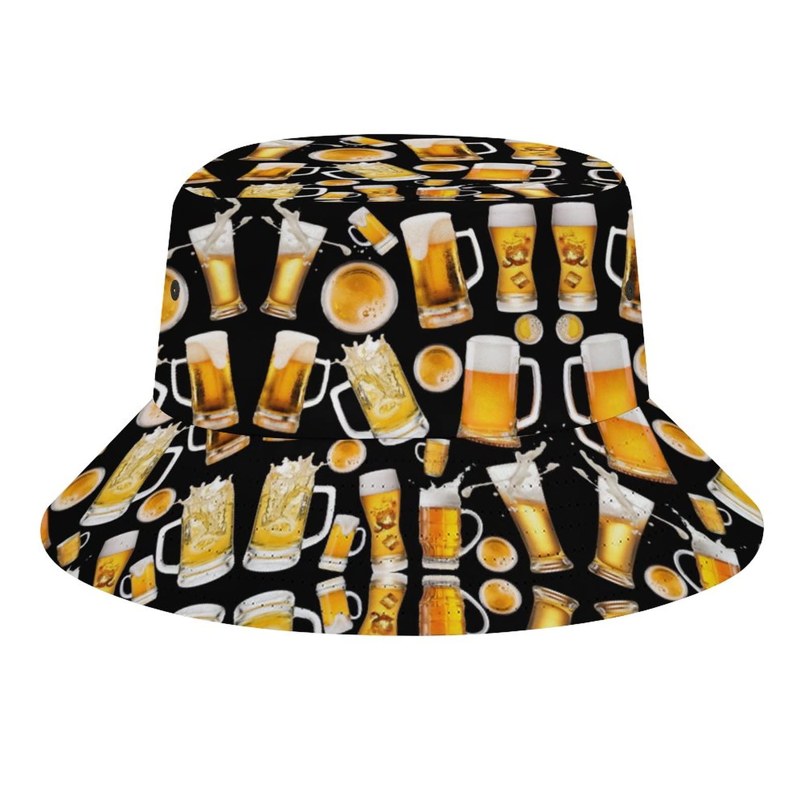 Stylish Food Pattern Bucket Hat for Women & Men - Lightweight Summer Beach Hat, Packable Travel Cap for Outdoor Activities, Sun Protection Unisex Accessory - Perfect for Beach Vacations, Hiking, and Casual Streetwear