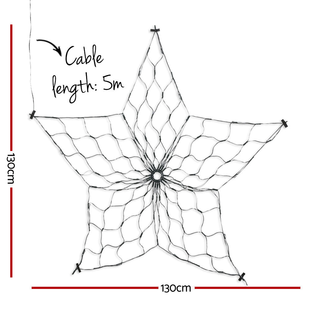 Waterproof LED Star Net Christmas Lights - Outdoor Colorful Holiday Decor for Trees, Gardens & Patios