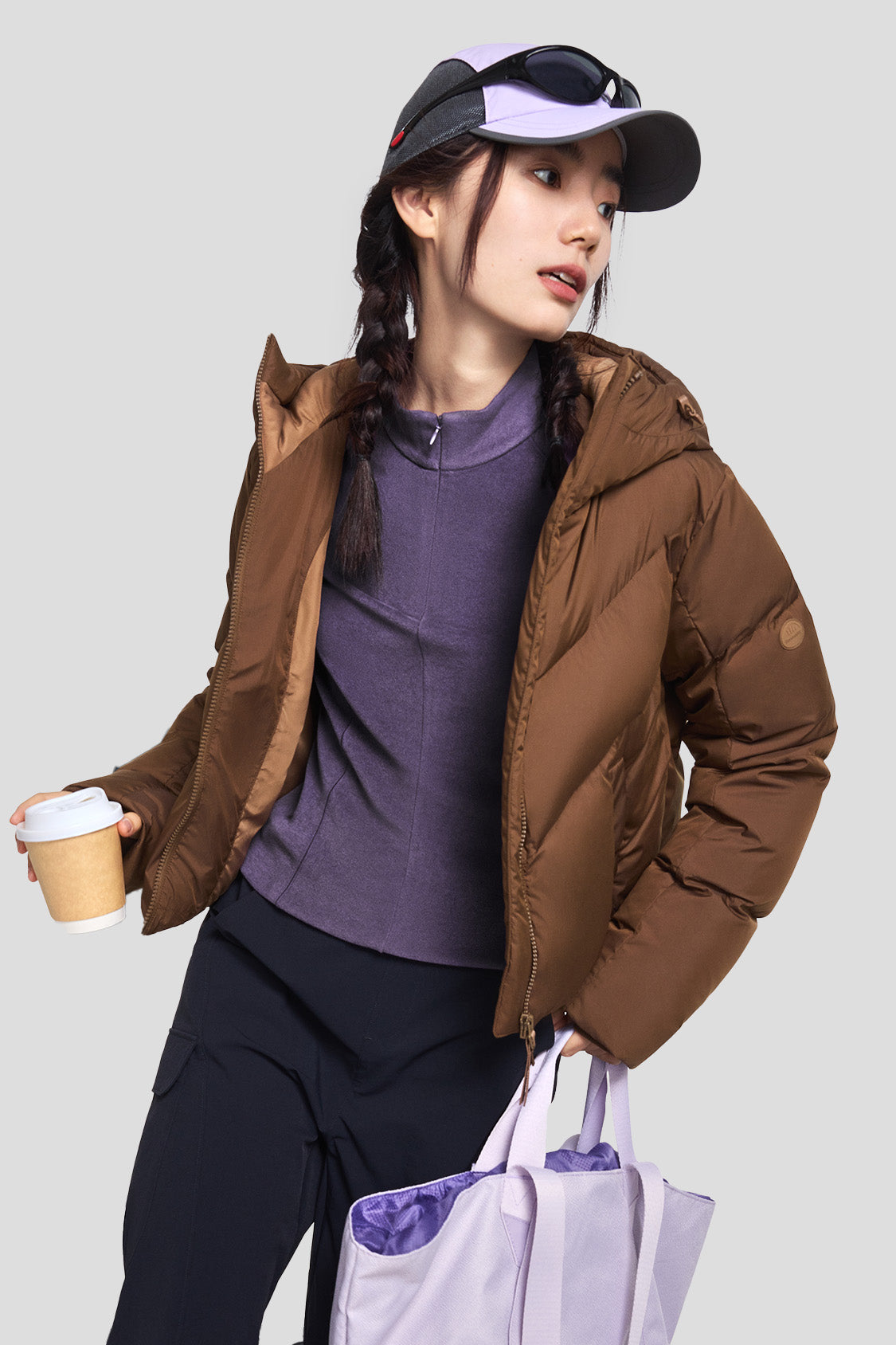 Women's Slim Fit Fleece Zip-Up Jacket - Mid Warmth Half Zip Top for Outdoor Hiking & Casual Wear