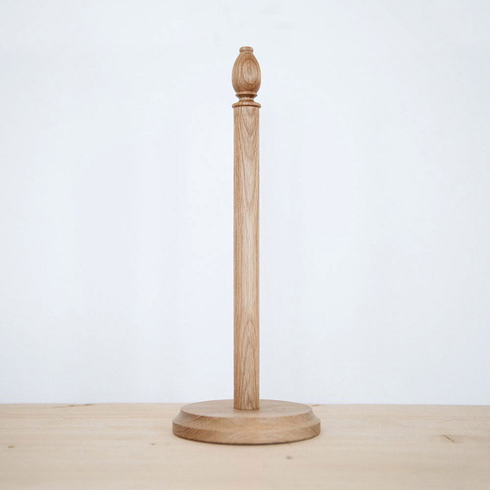 Sturdy Oak Wood Paper Towel Holder - Rustic Kitchen & Bathroom Organizer for Countertop or Wall Mount - Perfect for Home, Office, and Restaurant Use