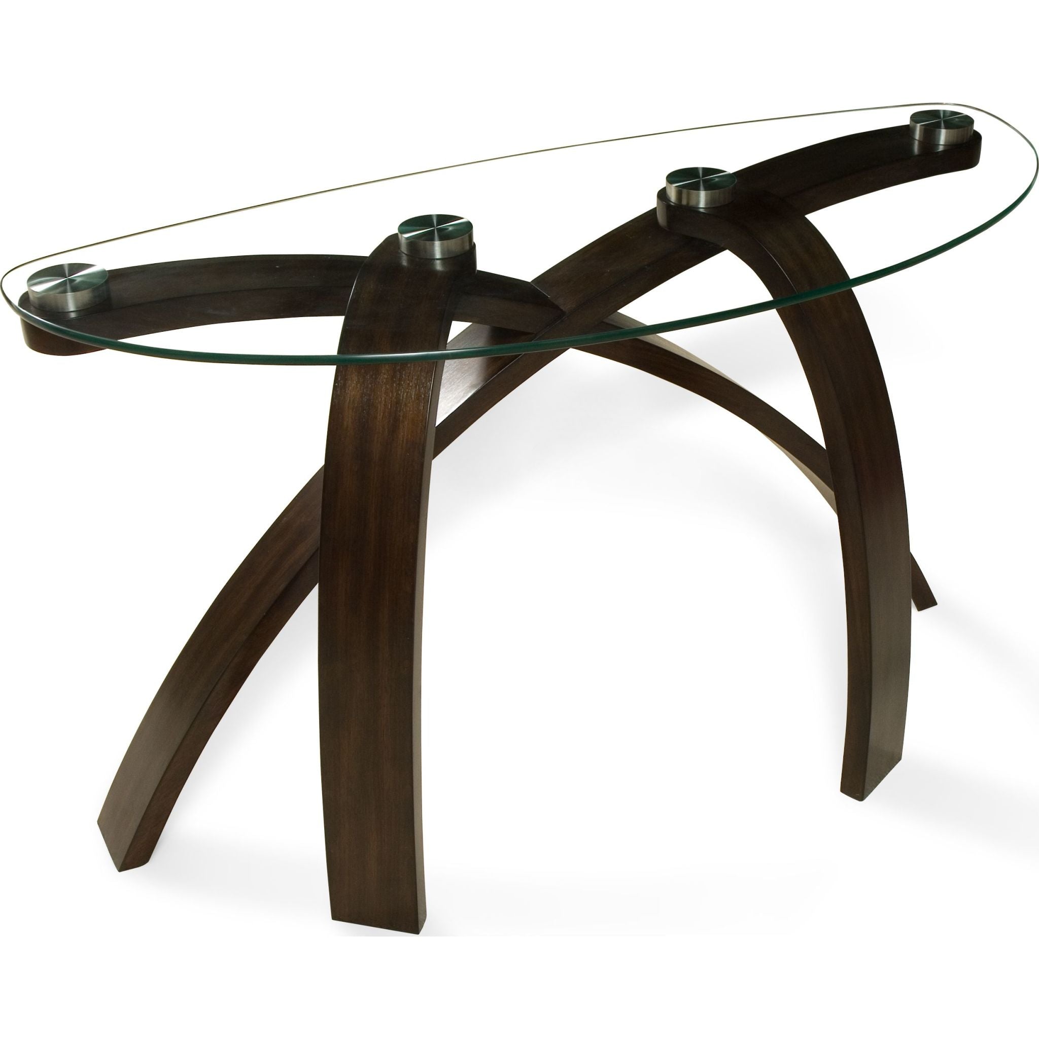 Allure Sofa Table - Modern End Table in Hazelnut Finish for Living Room, Bedroom & Entryway Decor