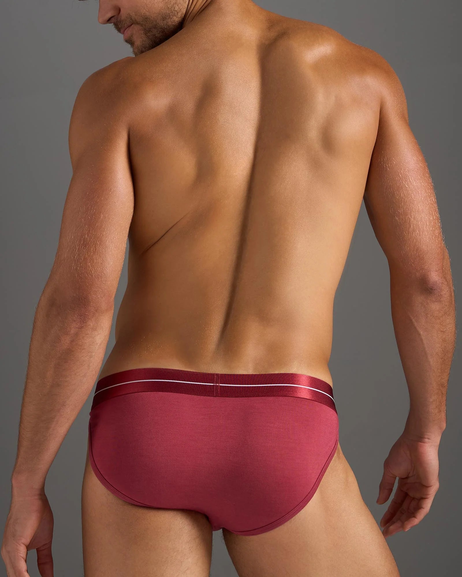 Teamm8 Icon Sport Brief Modal Underwear for Men - Dusty Red - Comfortable & Breathable for Gym, Running, and Workout