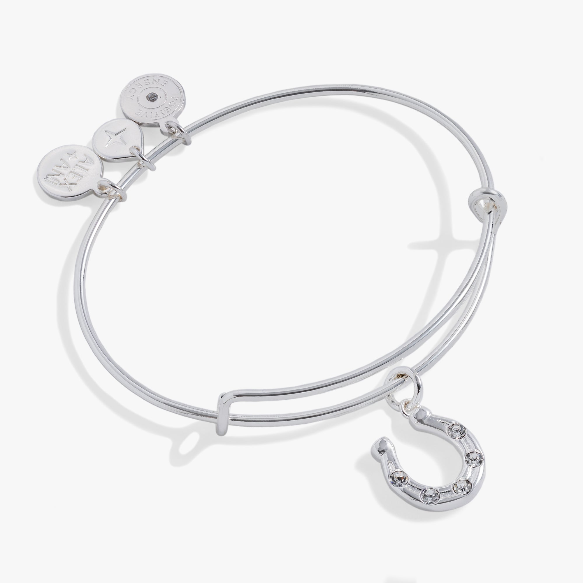 Lucky Horseshoe Charm Bangle Bracelet for Women - Elegant Silver Jewelry for Good Fortune & Protection | Perfect for Gifts, Parties & Everyday Wear