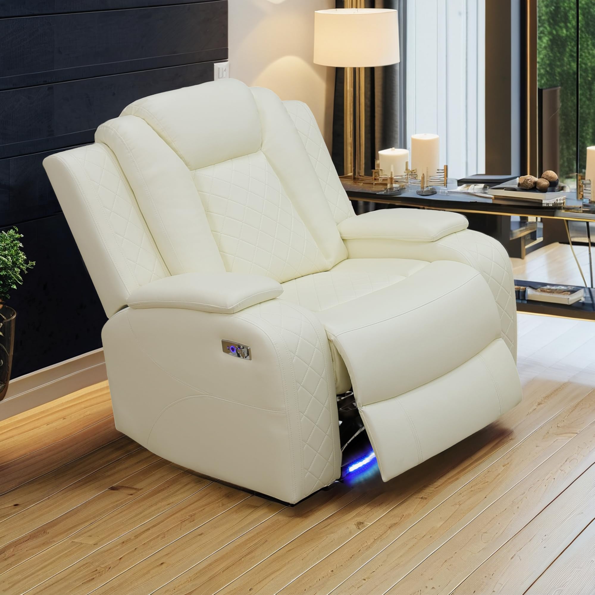 Power Recliner Chair with Massage and Heat - Electric Lift Recliner for Elderly - Comfortable Leather Reclining Sofa for Living Room, Bedroom, and Home Theater - Perfect for Relaxation, Pain Relief, and Entertainment