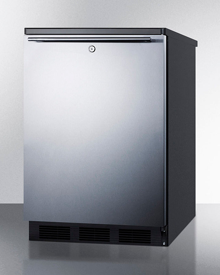 Accucold 24-Inch Wide Built-In All Refrigerator with Horizontal Handle - FF7LBLKBISSHH - Perfect for Modern Kitchens & Open-Concept Living Spaces