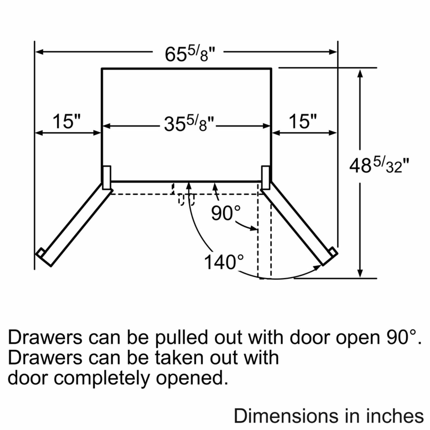 Bosch 800 Series 36 Inch French Door Bottom Mount Refrigerator - B26FT50SNS Stainless Steel, Easy Clean Interior, Energy Star Certified | Perfect for Modern Kitchens & Open Floor Plans