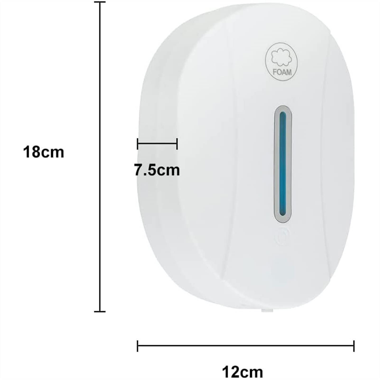 Automatic Soap Dispenser 550ml - Touchless Motion Sensor Foam Soap Dispenser, No Drilling Wall Mounted for Bathroom, Kitchen & Office - Hands-Free Hygienic Soap Dispenser for Home & Commercial Use