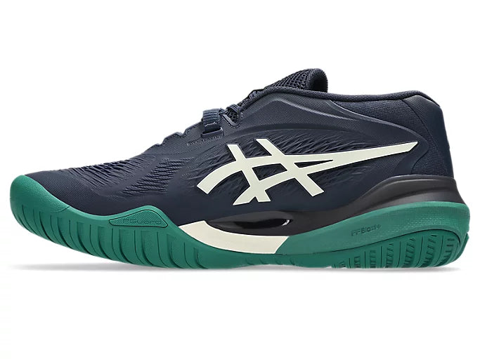 ASICS Men's Gel Resolution X Tennis Shoes - Midnight/Cream - High-Performance Court Sneakers for Competitive Play & Training