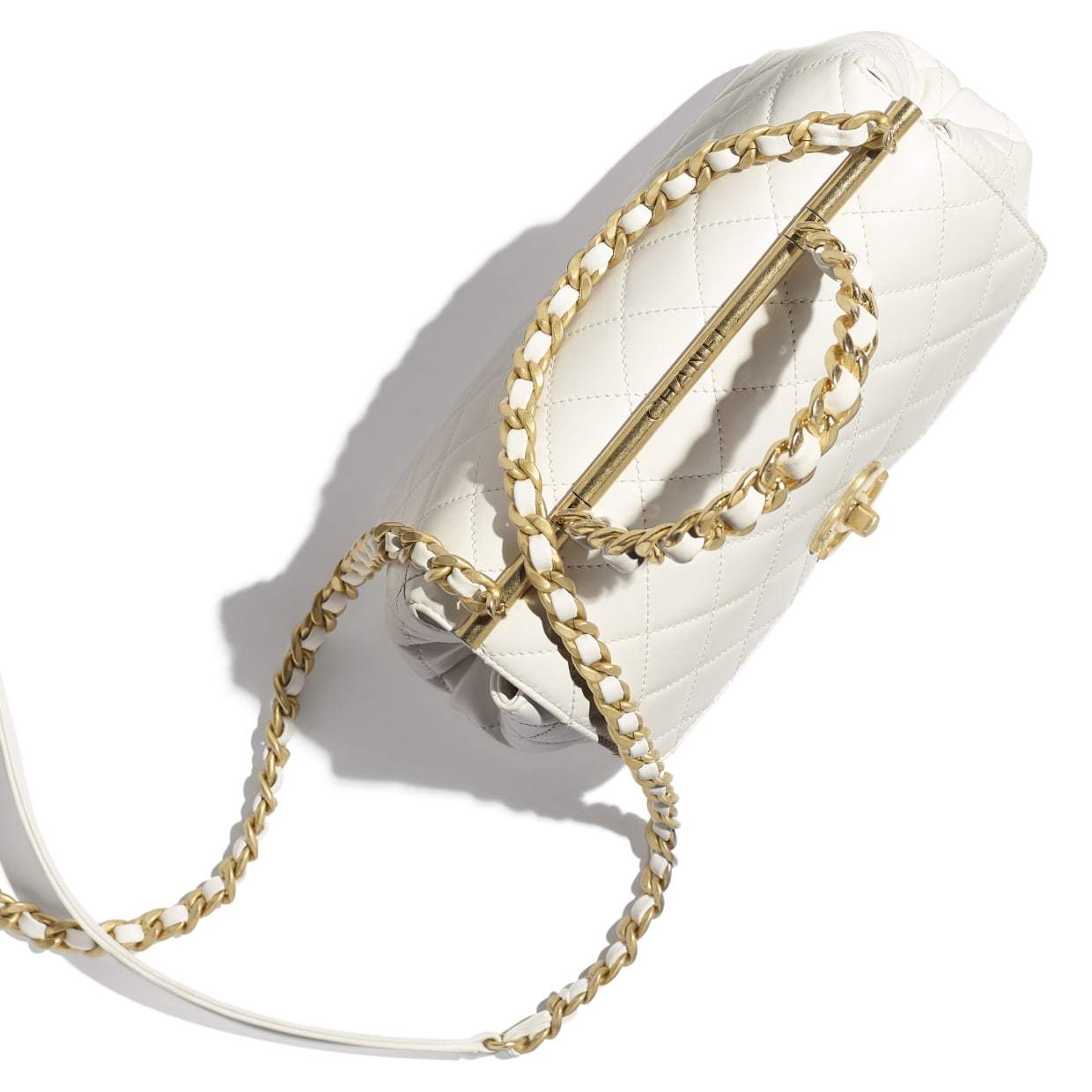 Chanel Small Flap Bag With Top Handle White - Luxury Designer Crossbody Bag for Women, Perfect for Parties & Everyday Use