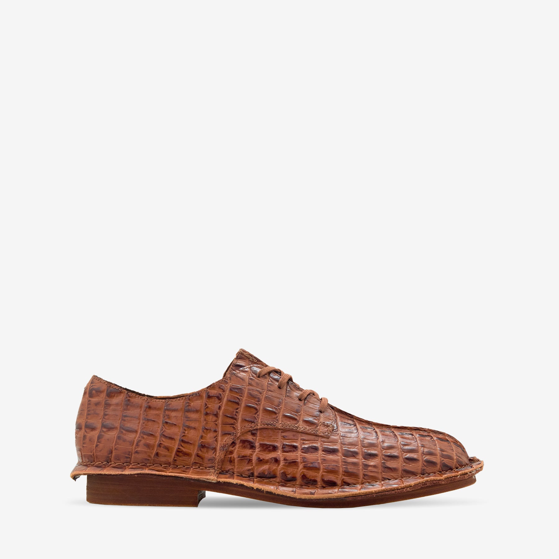 Martine Rose Women's Derby Shoes - Tan Genuine Leather Loafers for Casual & Office Wear - Comfortable Slip-On Style for Everyday Outfits