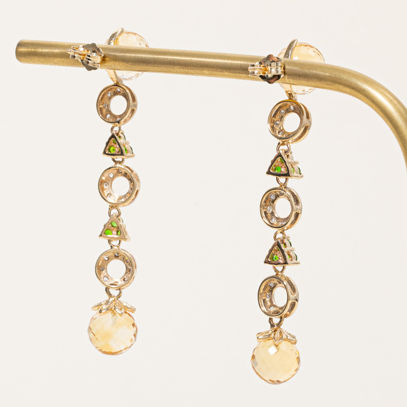 Multi Gemstone Drop Earrings for Women - 12.44ctw Natural Stone Dangle Earrings | Elegant Jewelry Gift for Birthday, Anniversary & Special Occasions