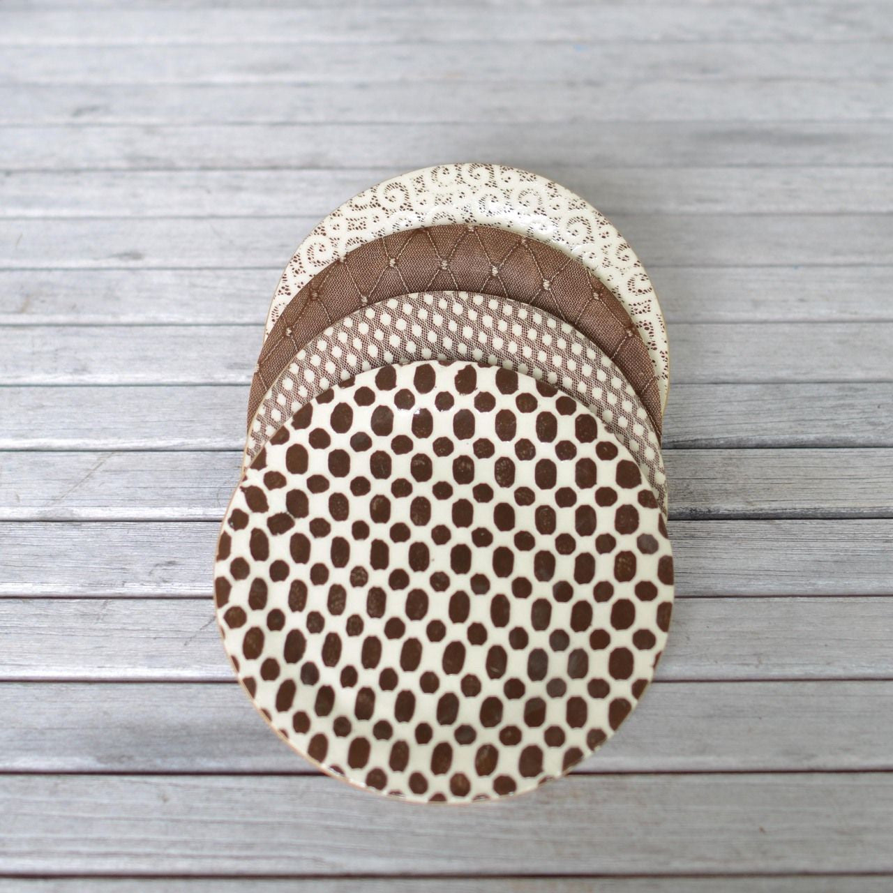 Elegant Chestnut Diamond Dessert Plate Set - Perfect for Wedding, Party, and Holiday Celebrations - Stylish Serving Plates for Cakes, Pastries, and Appetizers
