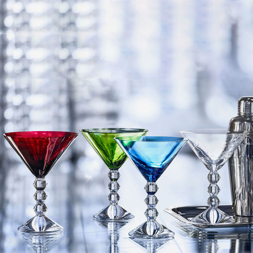 Baccarat Vega Martini Colours Set of 4 - Elegant Crystal Glasses for Cocktails, Parties & Home Bar Decor