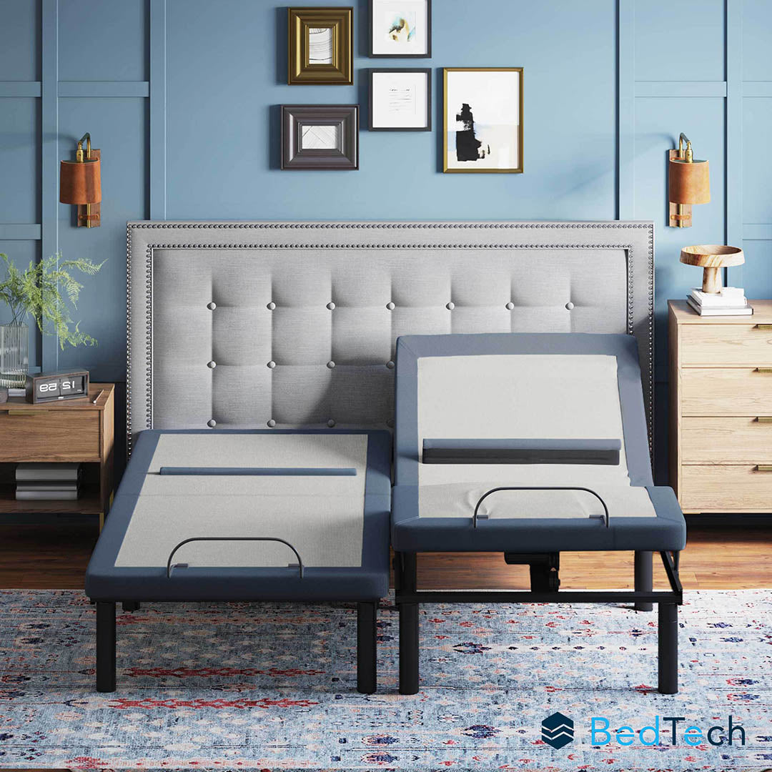 BT6500 Adjustable Bed Base with Remote Control - Memory Foam Mattress Compatible for Back Pain Relief & Zero Gravity Position - Perfect for Home, Office & Guest Room Use