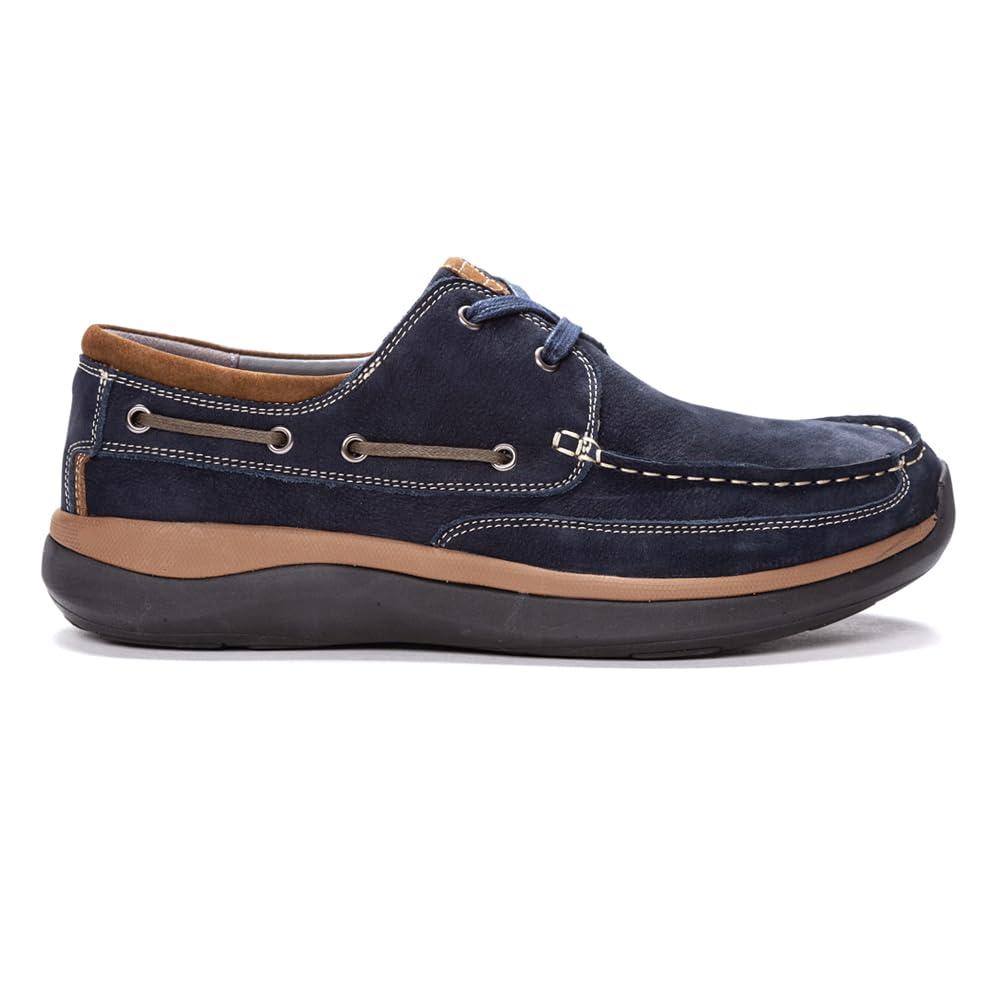 Propet Men's Pomeroy Boat Casual Shoes - Comfortable Slip-On Water Shoes for Boating, Fishing & Outdoor Activities - Blue