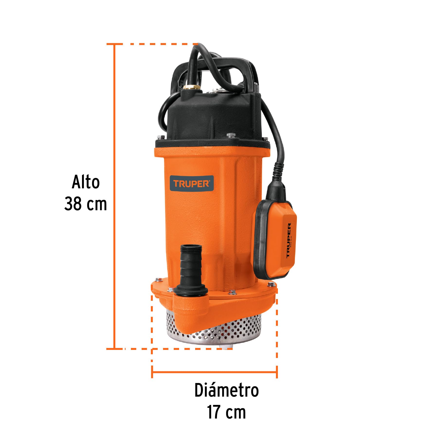 1 HP Cast Iron Submersible Water Pump for Clean Water - Ideal for Wells, Pools, Irrigation & Drainage Systems