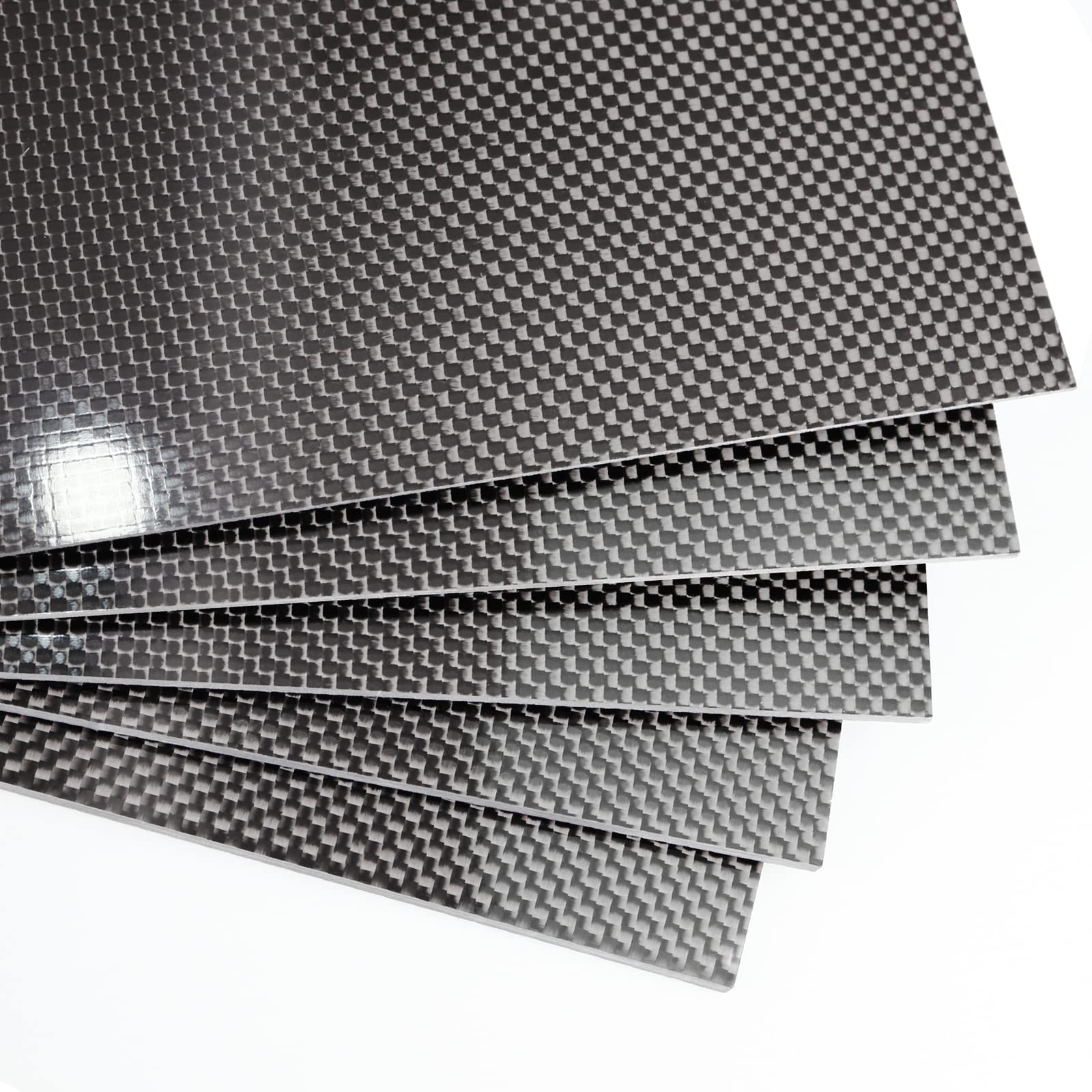 Premium 3K Carbon Fiber Sheets - 500x500mm (1.5mm to 6.0mm Thickness Options) - High Gloss Plain Weave Laminate Panels for Automotive, Aerospace & DIY Projects